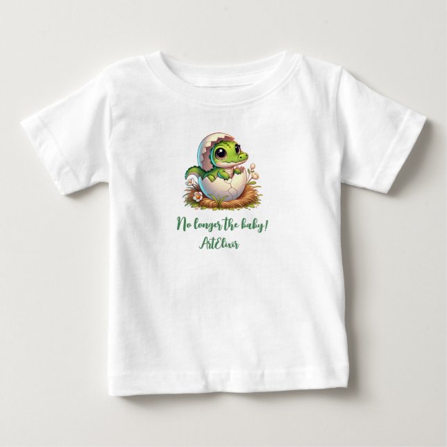 T-shirt Pour Bébé Cute Kawaii Baby shower d'éclosion d'alligator béb (Devant)