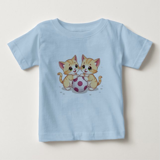 T-shirt Pour Bébé Cute Kittens (Devant)