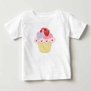T-shirt Pour Bébé Cute Love Cupcake