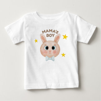 T-shirt Pour Bébé Cute Mama’s Boy Bunny Baby T-Shirt, Adorable Kawai