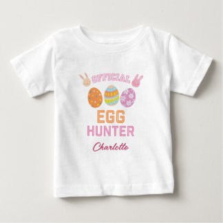 T-shirt Pour Bébé Cute Official Egg Hunter Easter Kids Name