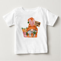 CUTE ORANGE EASTER GNOME WITH CARROTS