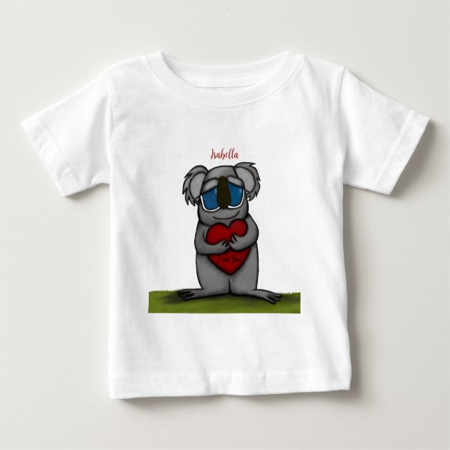 T-shirt Pour Bébé Cute Ours Koala (Devant)