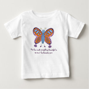 T-shirt Pour Bébé Cute Papillon design Ecclesiastes vers de la Bible