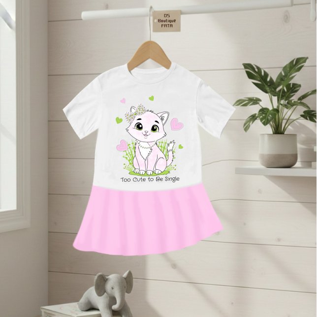 T-shirt Pour Bébé Cute pink cat (Créateur téléchargé)