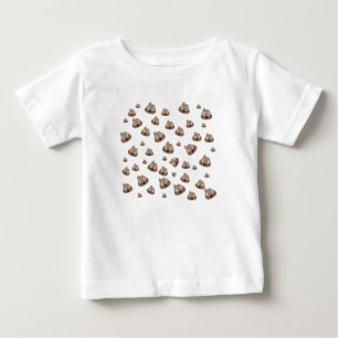 T-shirt Pour Bébé Cute Poop Emoji Pattern