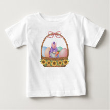 CUTE PURPLE GNOME SITTING COLORFUL EASTER BASKET