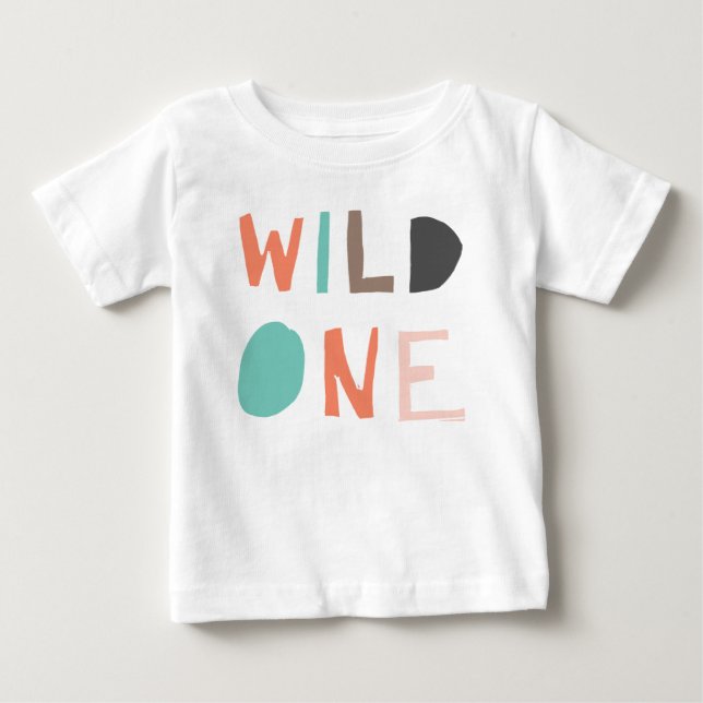 T-shirt Pour Bébé Cute Wild Un premier anniversaire Boho Tribal (Devant)