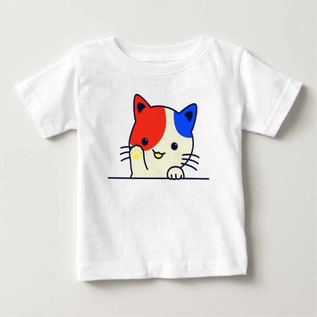 T-shirt Pour Bébé Cutie Kitten (Devant)