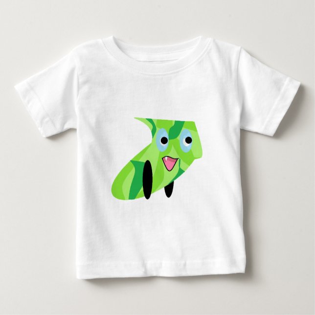 T-shirt Pour Bébé Cutit Kids Art Design Jote Chien Chiot Vert (Devant)