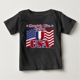 T-shirt Pour Bébé Cyclisme VTT USA