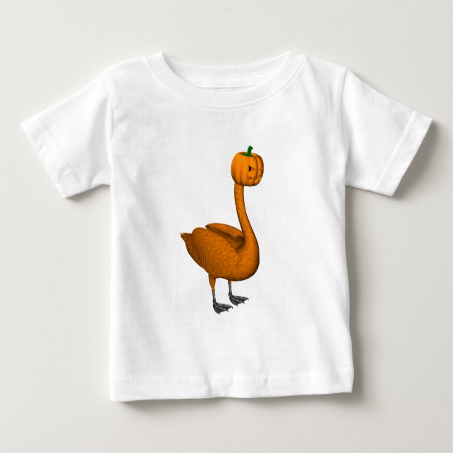 T-shirt Pour Bébé Cygne d'Halloween orange doux (Devant)