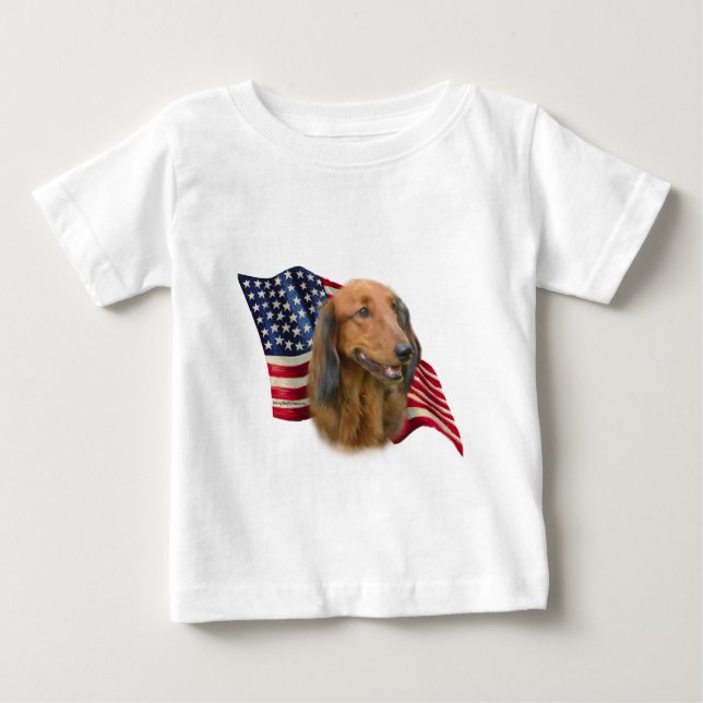 T-shirt Pour Bébé Dachshund (Devant)