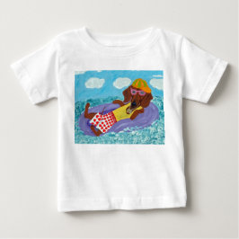 T-shirt Pour Bébé Dachshund Fainéant de la Plage