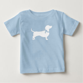 T-shirt Pour Bébé Dachshund Wiener Chien Baby shower Blue Boy