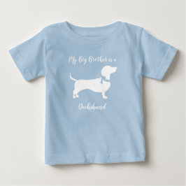 T-shirt Pour Bébé Dachshund Wiener Chien Baby shower Blue Boy