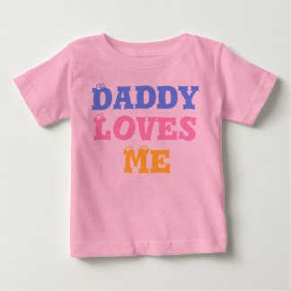 T-shirt Pour Bébé Daddy Loves Me