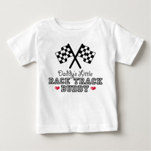 T-shirt Pour Bébé Daddy's Little Race Track Buddy Baby Long Sleeve T