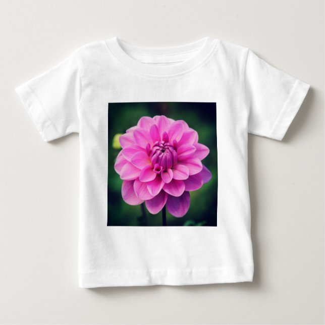 T-shirt Pour Bébé Dahlia rose (Devant)