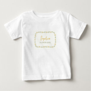T-shirt Pour Bébé Daisy Flower Girl Nom personnalisé Mariage