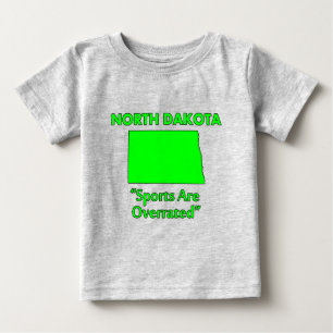 T-shirt Pour Bébé Dakota du Nord - Le sport est surfait