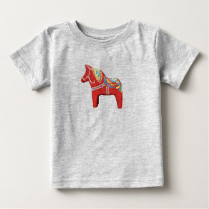 T-shirt Pour Bébé Dala Horse Baby Bodysuit
