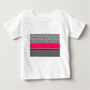 T-shirt Pour Bébé damas rose chaud