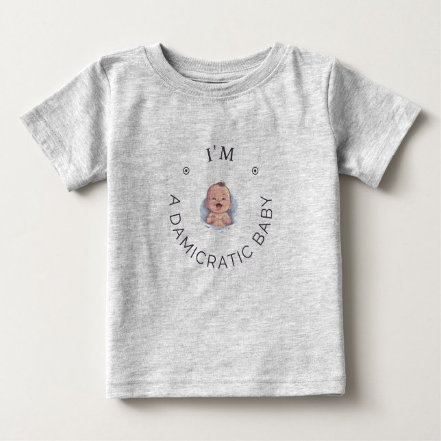 T-shirt Pour Bébé Damicratique (Devant)