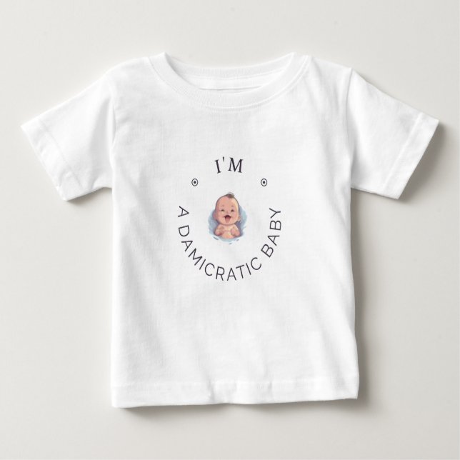 T-shirt Pour Bébé Damicratique (Devant)