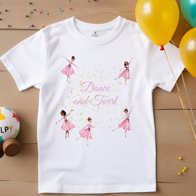 T-shirt Pour Bébé Danse et tournoyez ballerine  (Créateur téléchargé)