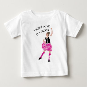 T-shirt Pour Bébé Danseuse des Highlands Rose
