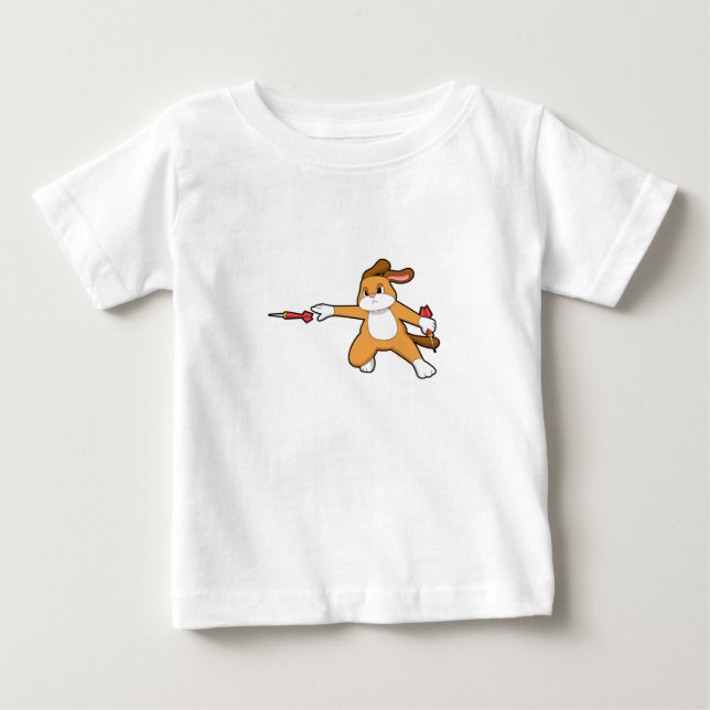 T-shirt Pour Bébé Darts dog (Devant)