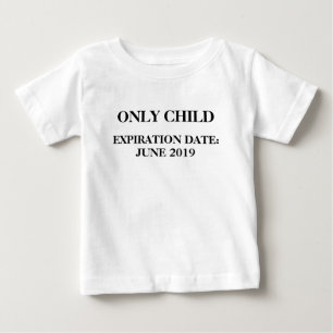 T-shirt Pour Bébé Date d'expiration pour enfant seulement Juin 2019