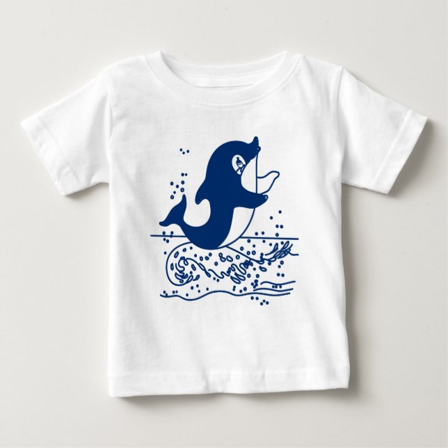 T-shirt Pour Bébé Dauphin (Devant)