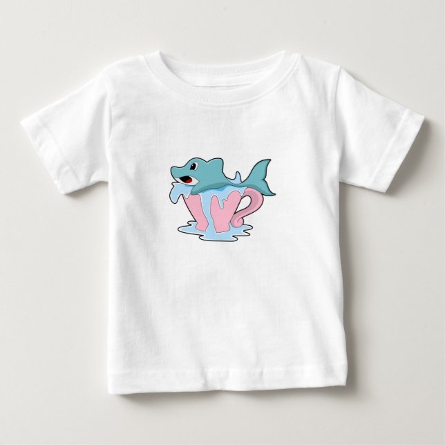 T-shirt Pour Bébé Dauphin avec Coupe d'eau.PNG (Devant)