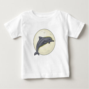 T-shirt Pour Bébé Dauphin avec lune