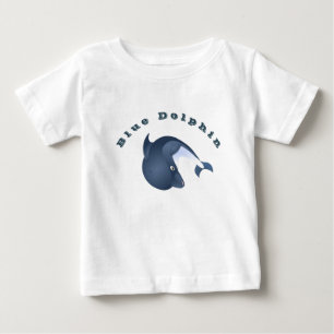 T-shirt Pour Bébé Dauphin bleu personnalisé