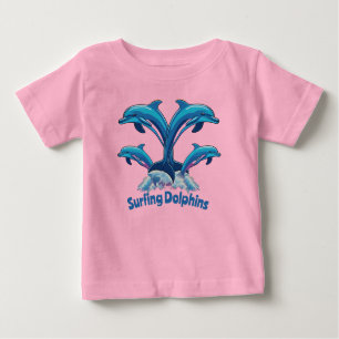 T-shirt Pour Bébé Dauphins du surf