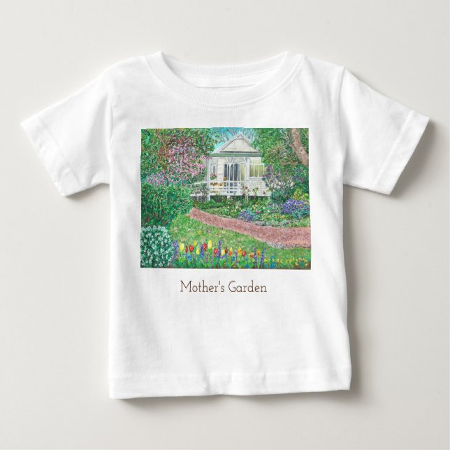 T-Shirt pour bébé de jardin de la mère (Devant)