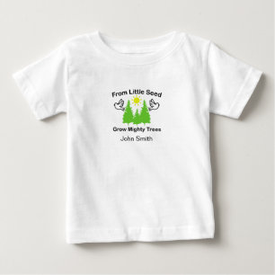 T-shirt Pour Bébé De Petite Graine Pousse Arbres Puissants, Cadeau p