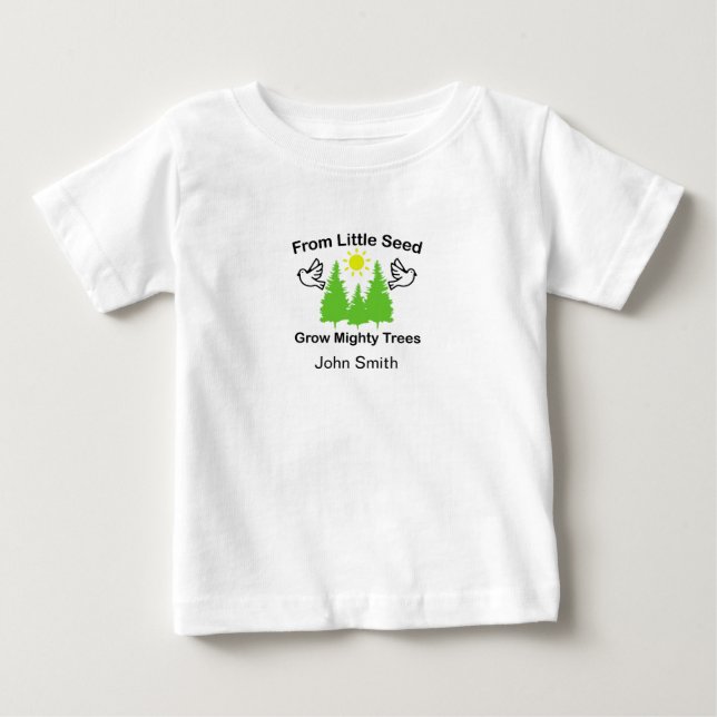 T-shirt Pour Bébé De Petite Graine Pousse Arbres Puissants, Cadeau p (Devant)