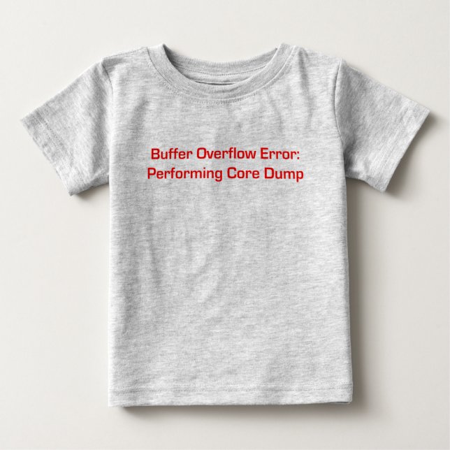 T-shirt Pour Bébé Débordement de tampon rouge (Devant)