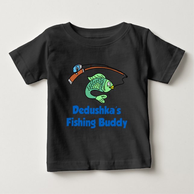 T-shirt Pour Bébé Dedushka Fishing Buddy (Devant)