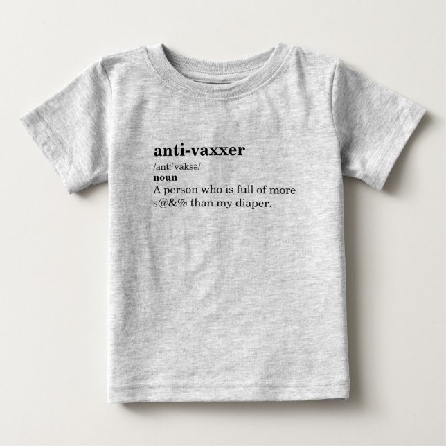 T-shirt Pour Bébé Définition du dictionnaire anti-Vaxxer (Devant)
