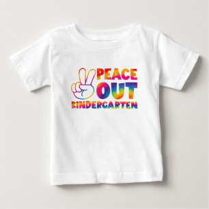 T-shirt Pour Bébé Dégage Maternelle Tie Dye Dernier Jour D'école