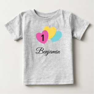 T-shirt Pour Bébé DEIN DESIGN/TEXT/PHOTO ballon de premier anniversa