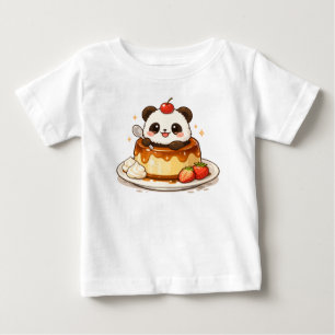 T-shirt Pour Bébé Délice de pudding au panda