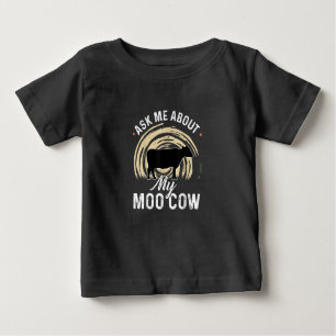 T-shirt Pour Bébé Demandez-Moi Ce Qu'Est Ma    Vache Moo