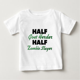 T-shirt Pour Bébé Demi de tueur de zombi de demi de berger de chèvr
