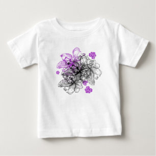 T-shirt Pour Bébé Dentelle de Wahin Orchidée hawaïenne